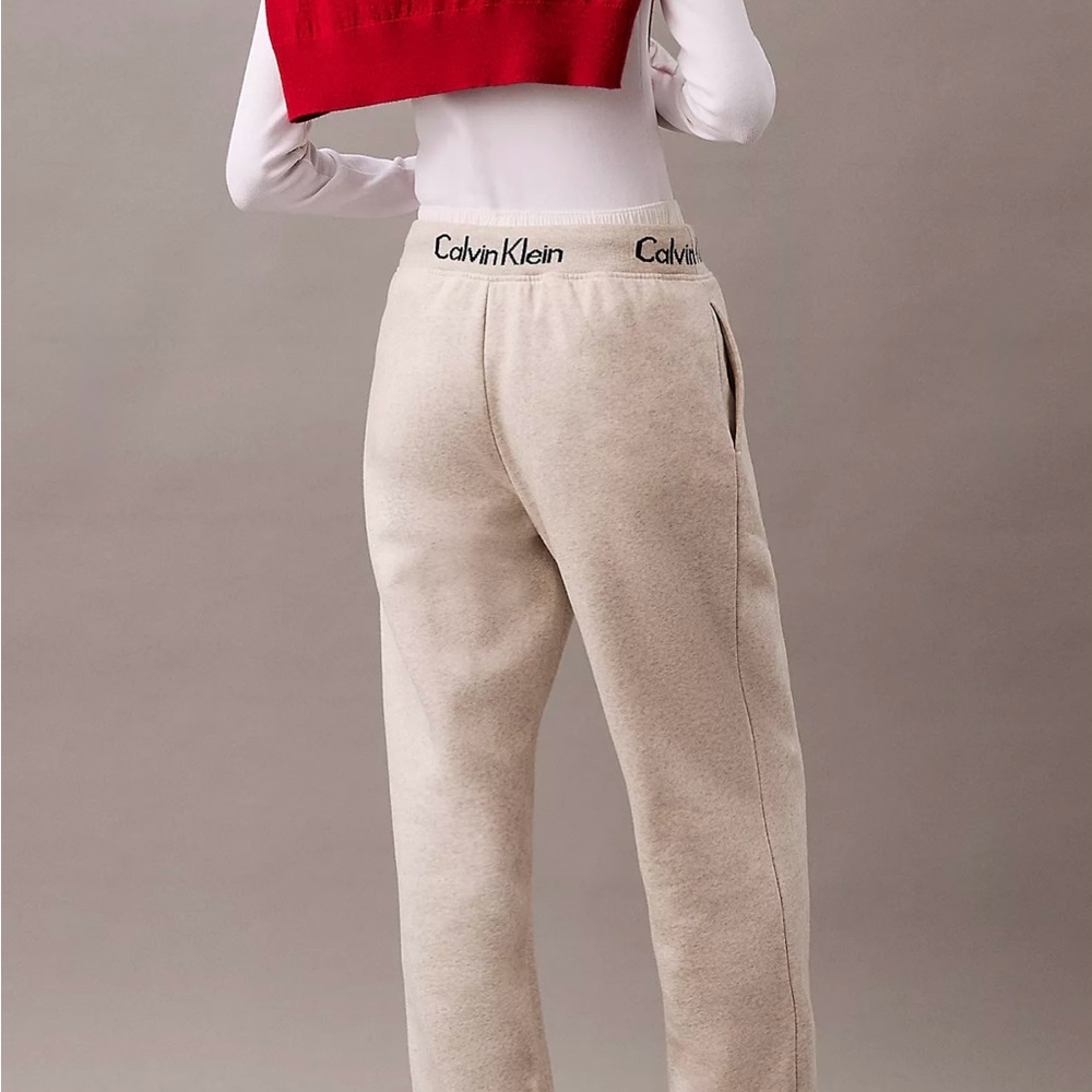 2 PC Calvin Klein LOGO TAPE KNIT FULL ZIP HOODIE & JOGGER SET SZ.M - Picture 8 of 16